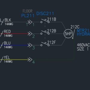 Приклад електричної схеми в AutoCAD Electrical