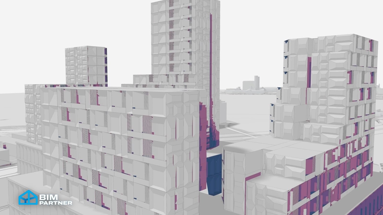 Деталізована 3D-модель фасадів забудови в Autodesk Forma Site Design